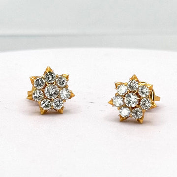 18KYG Diamond Earring